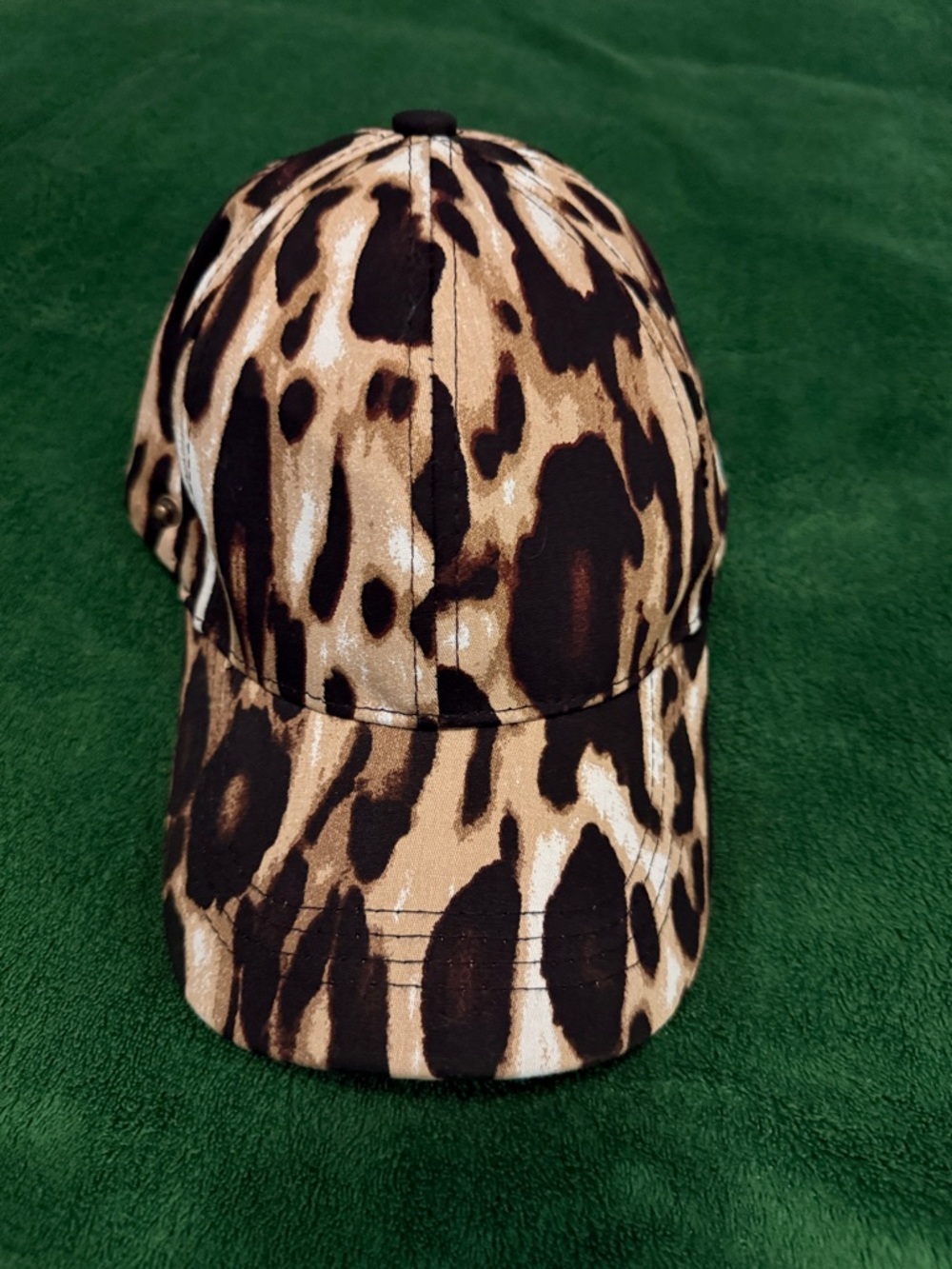 Leopard Print Baseball Cap - Women - Brown/Black